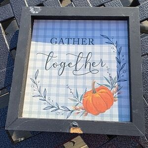 Gather Together Wall Art with Pumpkin Design~Needs A Makeover